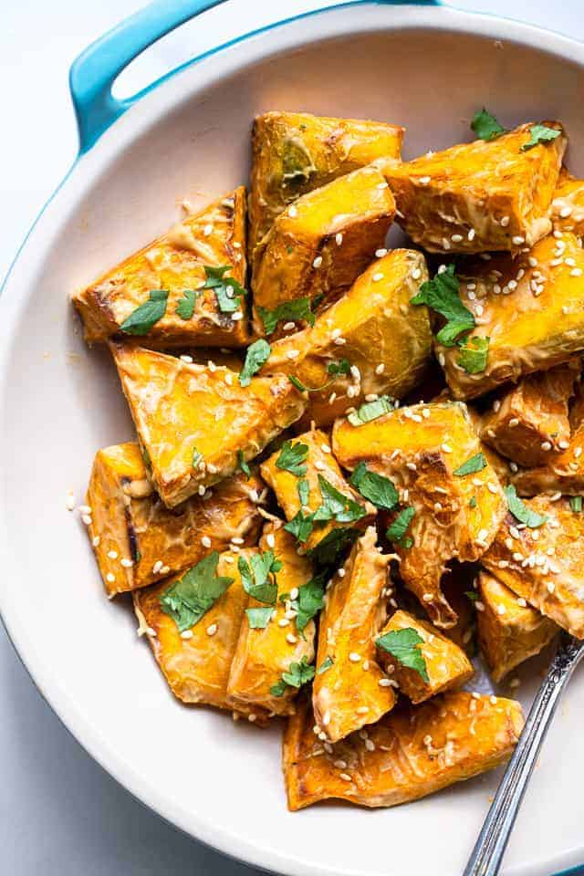 Oven-Roasted Kabocha Squash With Peanut Sauce