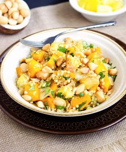 Tropical Squash & Quinoa Bowl {GF & Vegetarian} - Food Faith Fitness