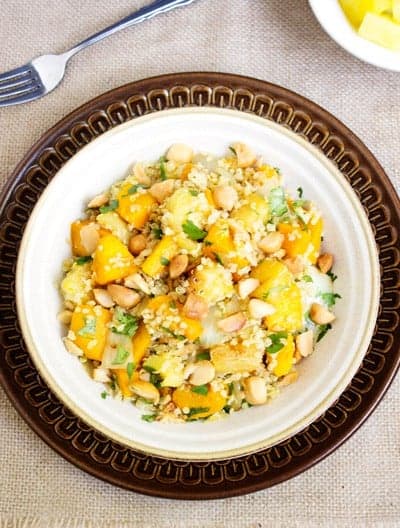 Tropical Squash & Quinoa Bowl {GF & Vegetarian} - Food Faith Fitness