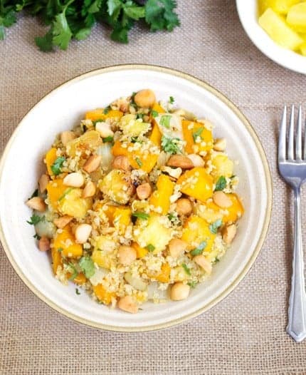 Tropical Squash & Quinoa Bowl {GF & Vegetarian} - Food Faith Fitness