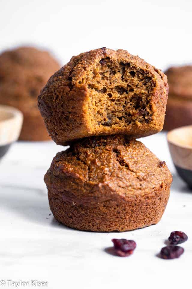 Gluten-Free Pumpkin Oatmeal Muffins With Cranberries