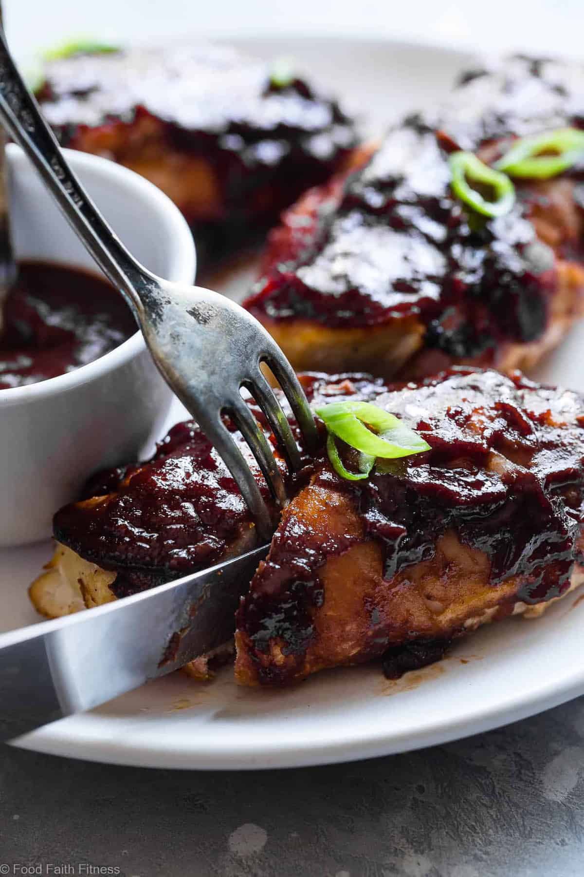 Bacon Wrapped Sweet and Sticky Water Chestnut Chicken - This tastes like a bacon wrapped water chestnut, but in a 30 minute, weeknight, family friendly dinner that is easy, paleo and whole30 friendly! Only 210 calories and sugar free too! | #Foodfaithfitness | #Glutenfree #Paleo #Whole30 #Grainfree #healthy