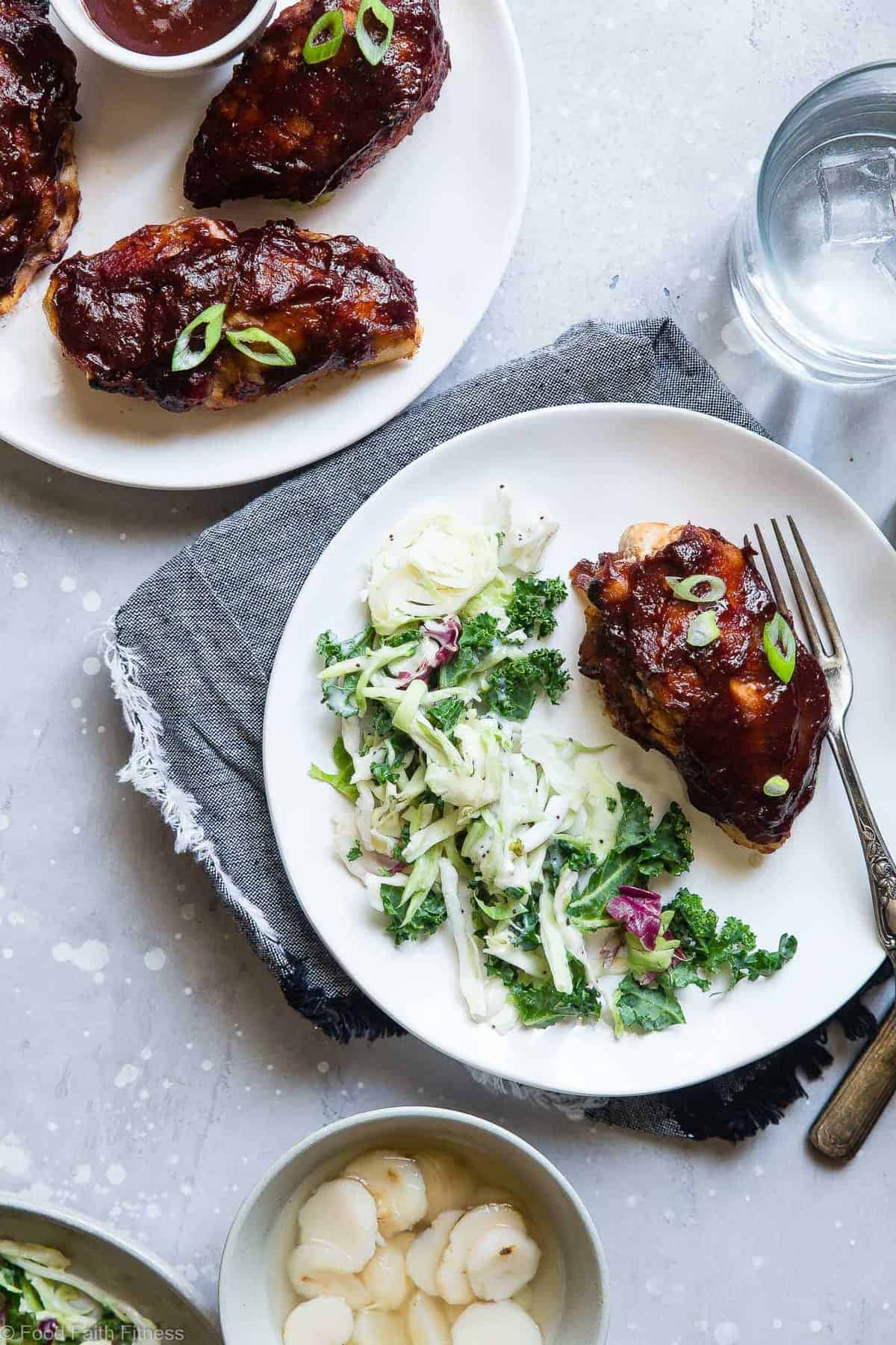 Bacon Wrapped Sweet and Sticky Water Chestnut Chicken - This tastes like a bacon wrapped water chestnut, but in a 30 minute, weeknight, family friendly dinner that is easy, paleo and whole30 friendly! Only 210 calories and sugar free too! | #Foodfaithfitness | #Glutenfree #Paleo #Whole30 #Grainfree #healthy