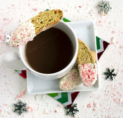 White Chocolate Peppermint Biscotti {Whole Wheat, Low Calorie/Fat & Zero Butter} - Food Faith Fitness