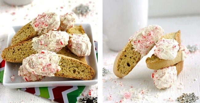 White Chocolate Peppermint Biscotti {Whole Wheat, Low Calorie/Fat & Zero Butter} - Food Faith Fitness