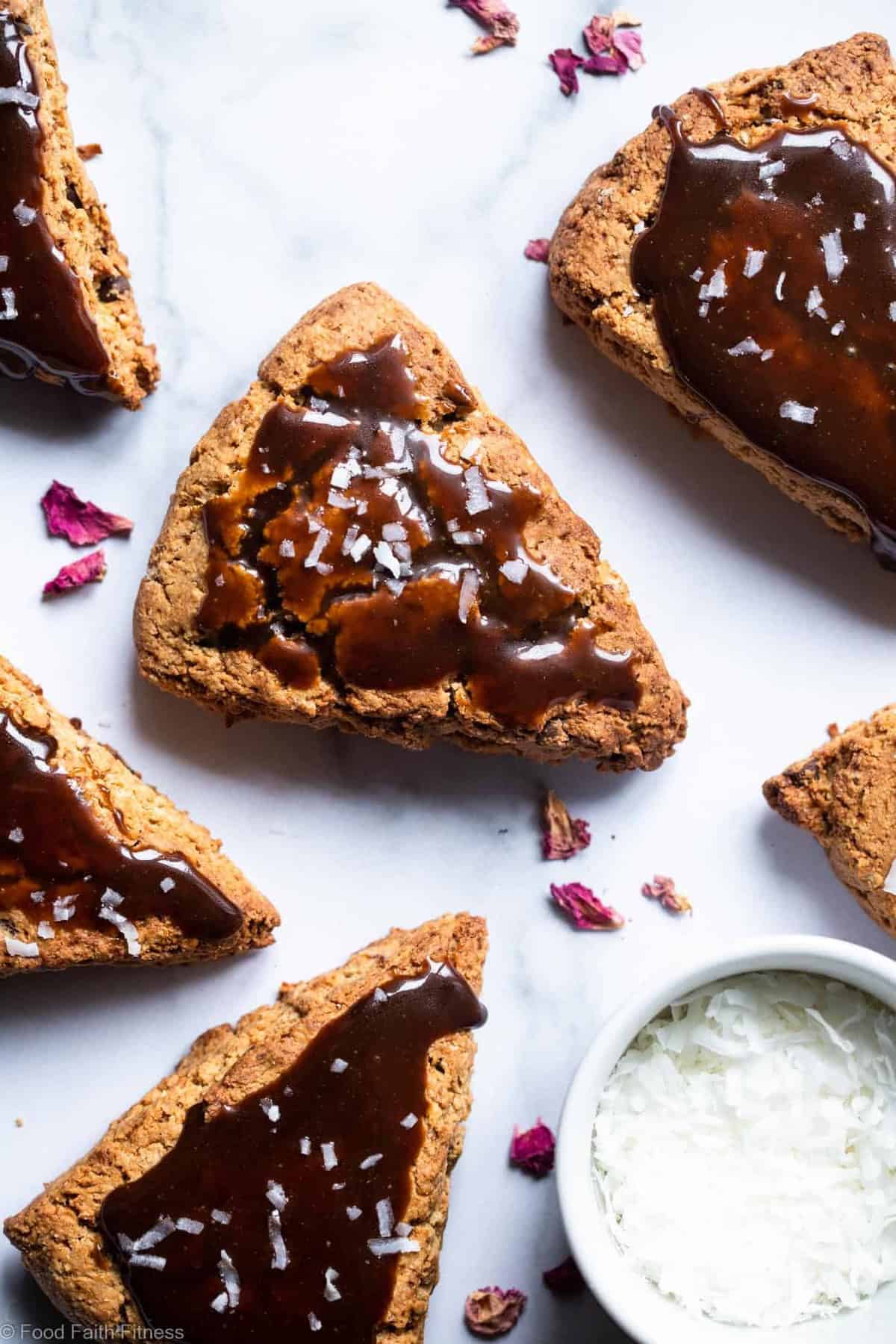 Healthy Gluten Free Samoa Scones with Greek Yogurt - These Healthy Gluten Free Scones are an easy, better for you breakfast that tastes like a scone and a Samoa cookie had a baby! Dairy free option included! | #Foodfaithfitness | #Glutenfree #Dairyfree #Healthy #Scones #Breakfast Healthy Gluten Free Samoa Scones with Greek Yogurt - These Healthy Gluten Free Scones are an easy, better for you breakfast that tastes like a scone and a Samoa cookie had a baby! Dairy free option included! | #Foodfaithfitness | #Glutenfree #Dairyfree #Healthy #Scones #Breakfast