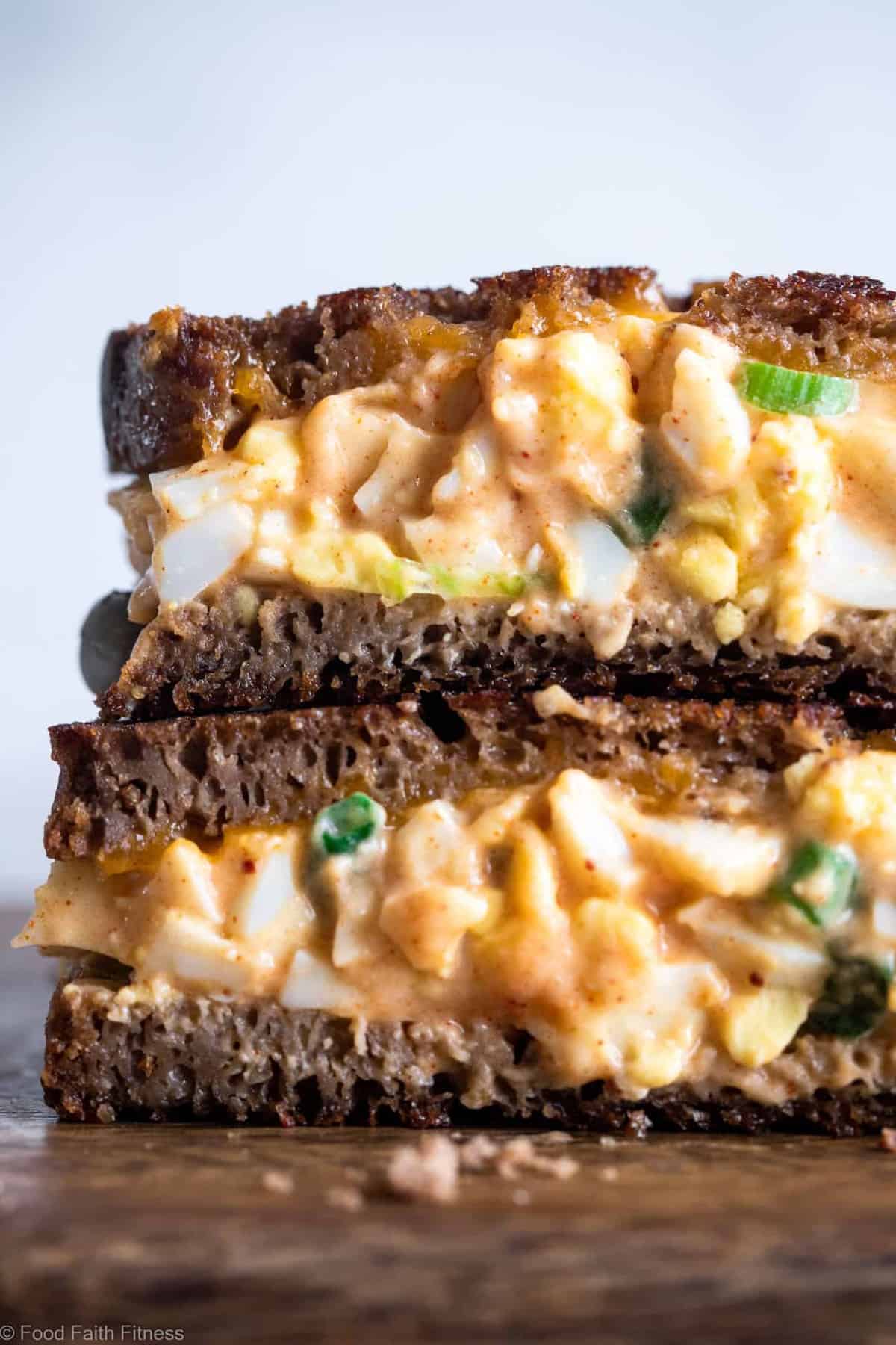 Healthy Egg Salad Grilled Cheese Sandwich - A fun twist on a classic that is quick, easy and great for kids and adults! High protein and Gluten Free option! | #Foodfaithfitness | #Healthy #Glutenfree #Sandwich #lunch