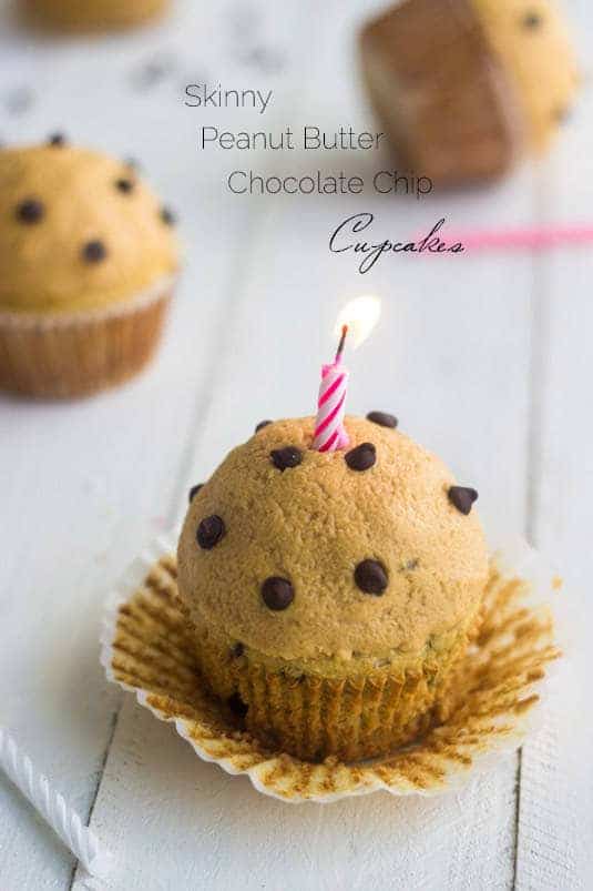 A Gluten-Free Cupcake with Chocolate Chips and Peanut Butter Frosting