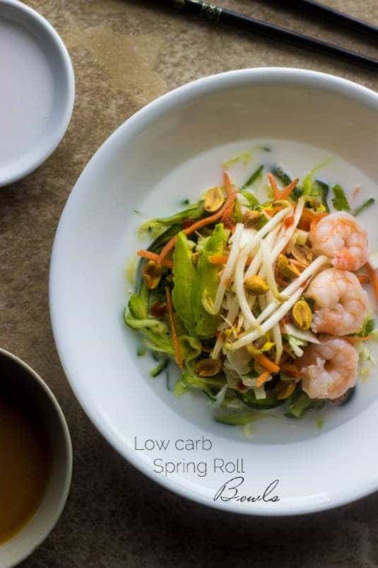 Spring Roll Zucchini Noodle Bowls