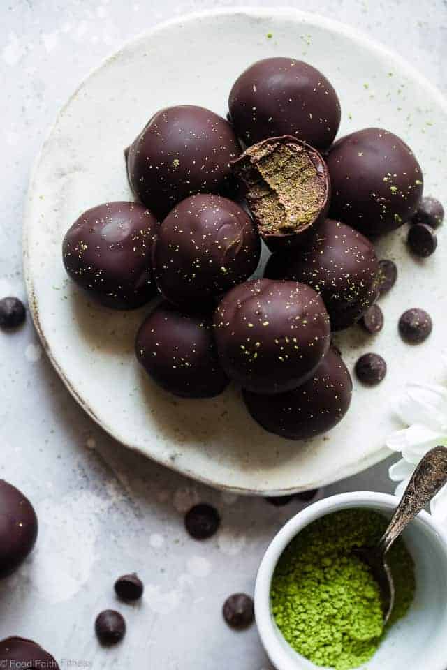 Vegan No-Bake Energy Protein Balls With Matcha