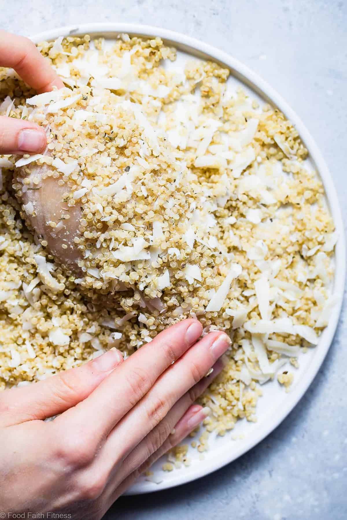 Goat Cheese Quinoa Crusted Chicken - A quick, healthy and gluten free dinner that feels fancy, but is so easy! A perfect meal for busy weeknights that both kids and adults will love! | #Foodfaithfitness | #Glutenfree #Healthy #Cleaneating #Quinoa #Chickenrecipes Goat Cheese Quinoa Crusted Chicken - A quick, healthy and gluten free dinner that feels fancy, but is so easy! A perfect meal for busy weeknights that both kids and adults will love! | #Foodfaithfitness | #Glutenfree #Healthy #Cleaneating #Quinoa #Chickenrecipes
