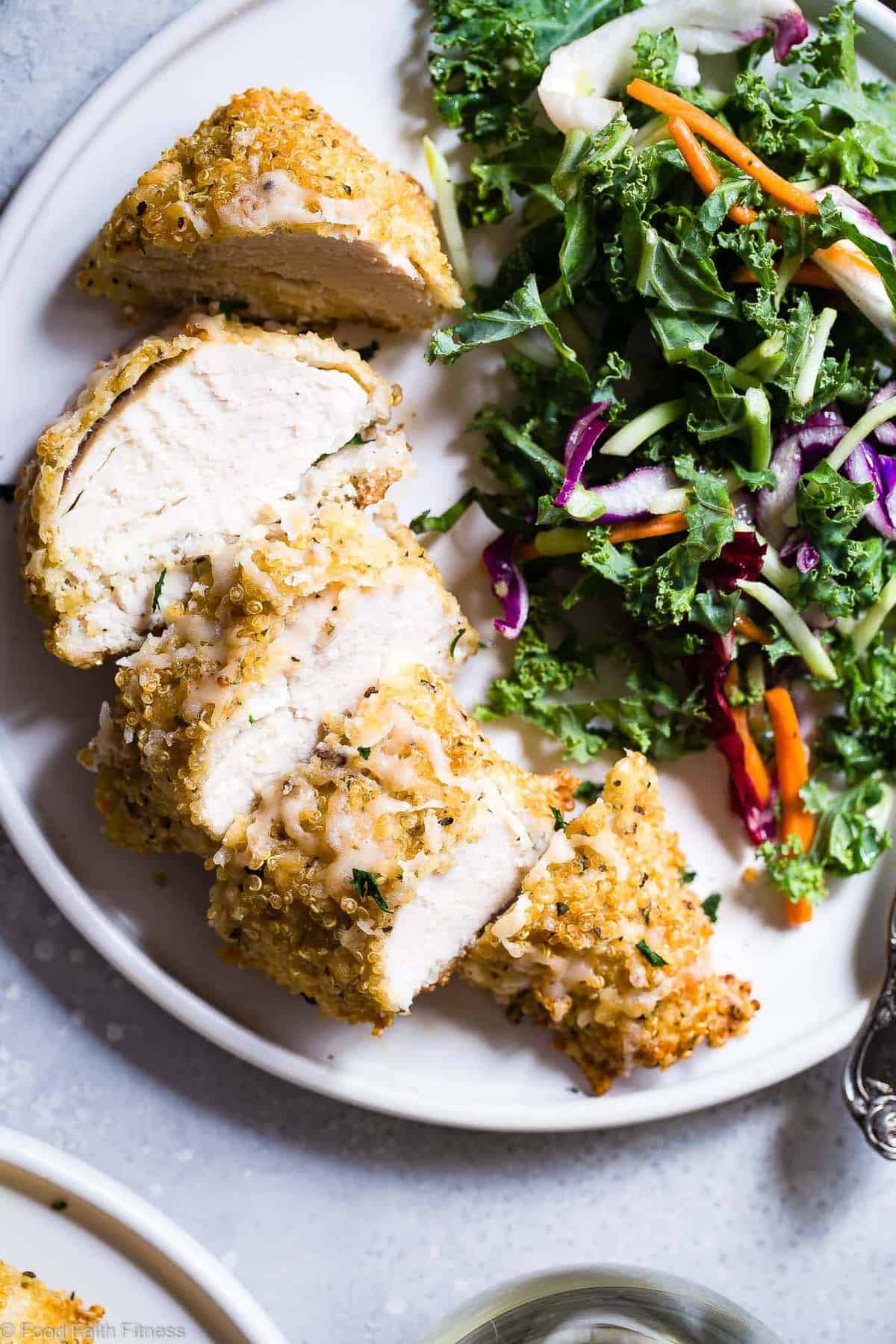 Goat Cheese Quinoa Crusted Chicken - A quick, healthy and gluten free dinner that feels fancy, but is so easy! A perfect meal for busy weeknights that both kids and adults will love! | #Foodfaithfitness | #Glutenfree #Healthy #Cleaneating #Quinoa #Chickenrecipes Goat Cheese Quinoa Crusted Chicken - A quick, healthy and gluten free dinner that feels fancy, but is so easy! A perfect meal for busy weeknights that both kids and adults will love! | #Foodfaithfitness | #Glutenfree #Healthy #Cleaneating #Quinoa #Chickenrecipes