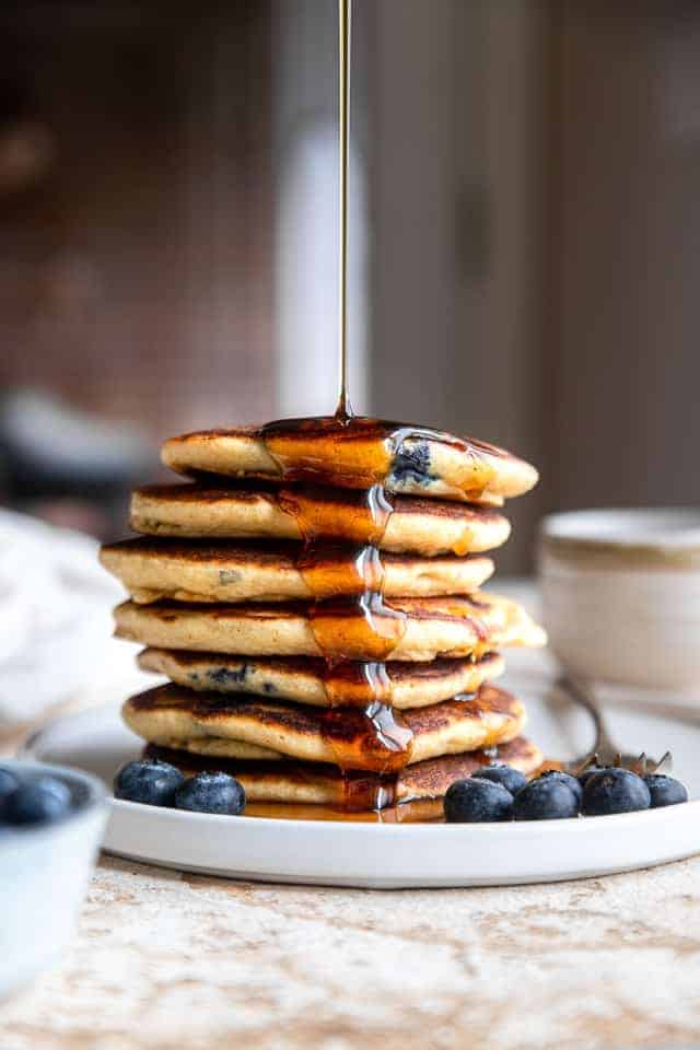 Whole-Wheat Blueberry Pancakes with Ricotta