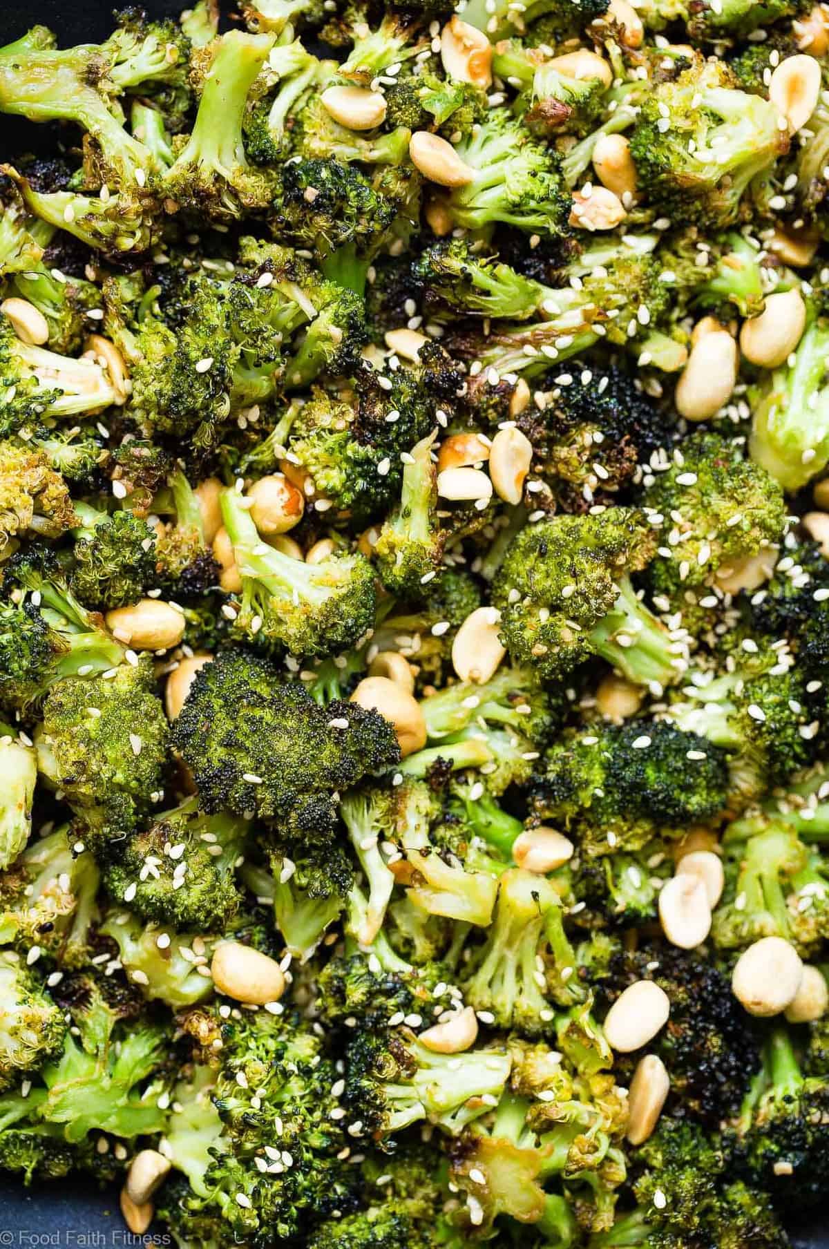 Air Fryer Roasted Asian Broccoli - This healthy, gluten free and low carb Asian broccoli has a spicy, Asian dressing to give a kick to your next meal! Sure to make your family LOVE vegetables and an oven roasted option is included! | #Foodfaithfitness | #Vegan #Healthy #AirFyer #Glutenfree #Lowcarb Air Fryer Roasted Asian Broccoli - This healthy, gluten free and low carb Asian broccoli has a spicy, Asian dressing to give a kick to your next meal! Sure to make your family LOVE vegetables and an oven roasted option is included! | #Foodfaithfitness | #Vegan #Healthy #AirFyer #Glutenfree #Lowcarb