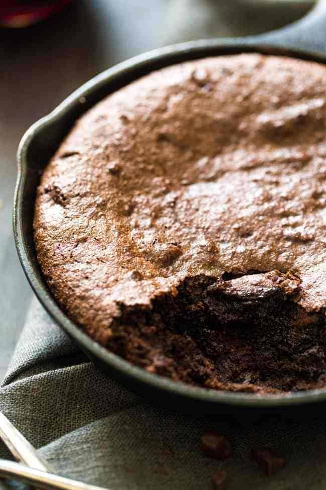 Hazelnut Paleo Brownies for Two - Ultra rich and fudgy you would never know these are gluten free and healthy! So easy and ready in under 30 mins! | Foodfaithfitness.com | @FoodFaithFit