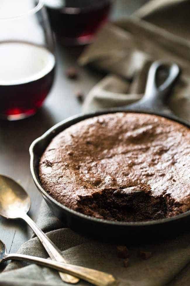 Hazelnut Paleo Brownies for Two - Ultra rich and fudgy you would never know these are gluten free and healthy! So easy and ready in under 30 mins! | Foodfaithfitness.com | @FoodFaithFit