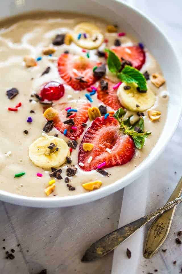 Banana Split Vegan Smoothie Bowl