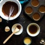 Maple Tahini Chocolate Paleo Muffins - These gluten free chocolate muffins are sweetened with maple syrup and have a hint of tahini. They're a healthy, easy breakfast for busy mornings that are only 170 calories! | Foodfaithfitness.com | @FoodFaithFit
