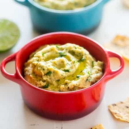 Vegan Mexican Lentil Hummus - This spicy homemade hummus uses a lentils instead of chickpeas! It's super easy, creamy and vegan friendly! Perfect for healthy snacking, or game day! | Foodfaithfitness.com | @FoodFaithFit