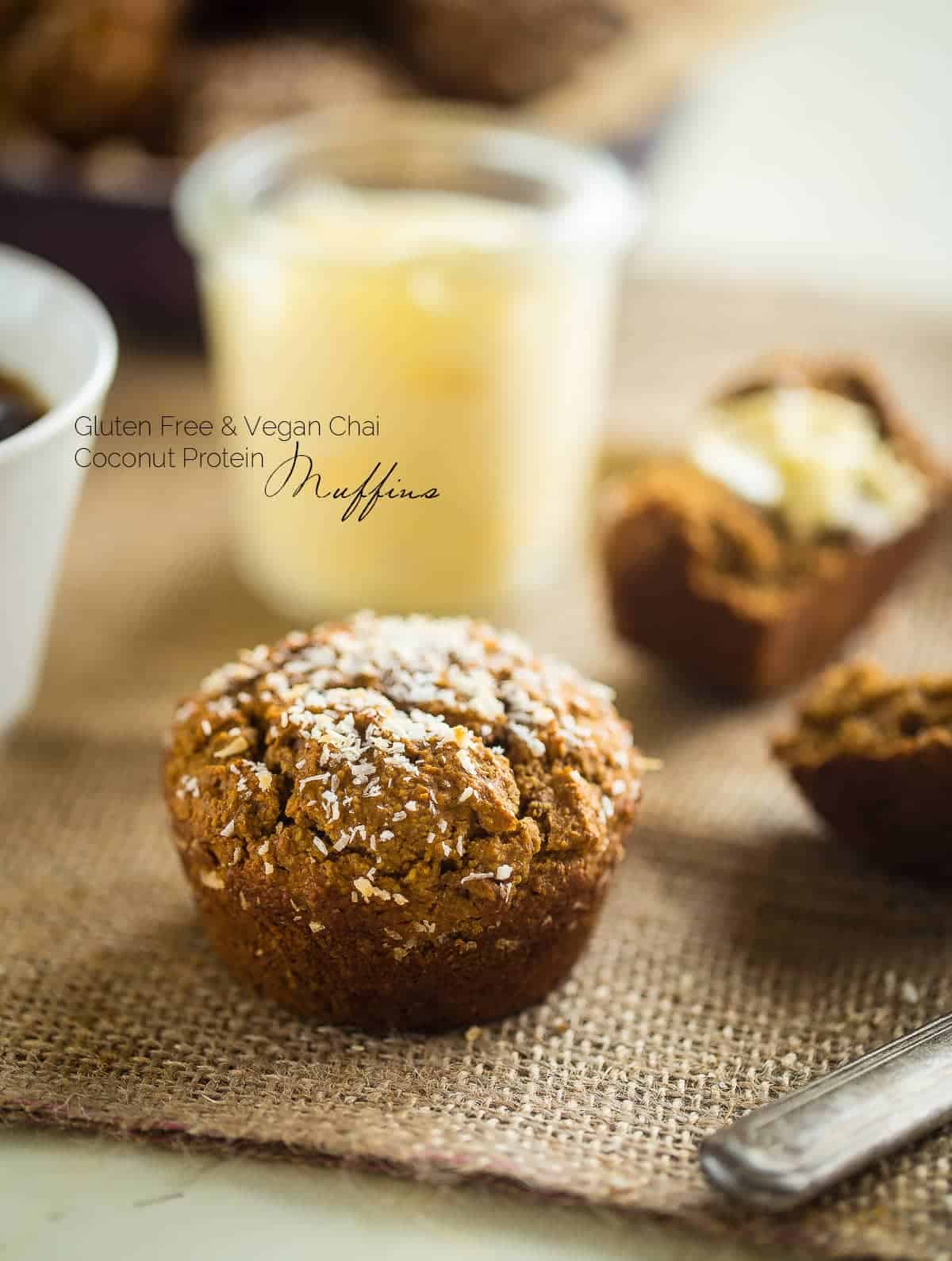 Gluten Free Vegan Vanilla Chai Protein Muffins - These are muffins are loaded with spicy-sweet chai flavor, protein and are SO easy to make! Perfect for a portable, healthy breakfast or snack that freezes well! | Foodfaithfitness.com | @FoodFaithFit