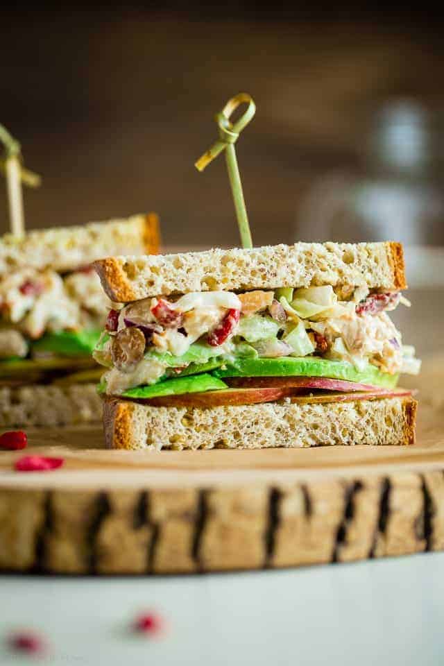 Superfood Greek Yogurt Chicken Salad Sandwich With Honey Mustard {Gluten-Free}