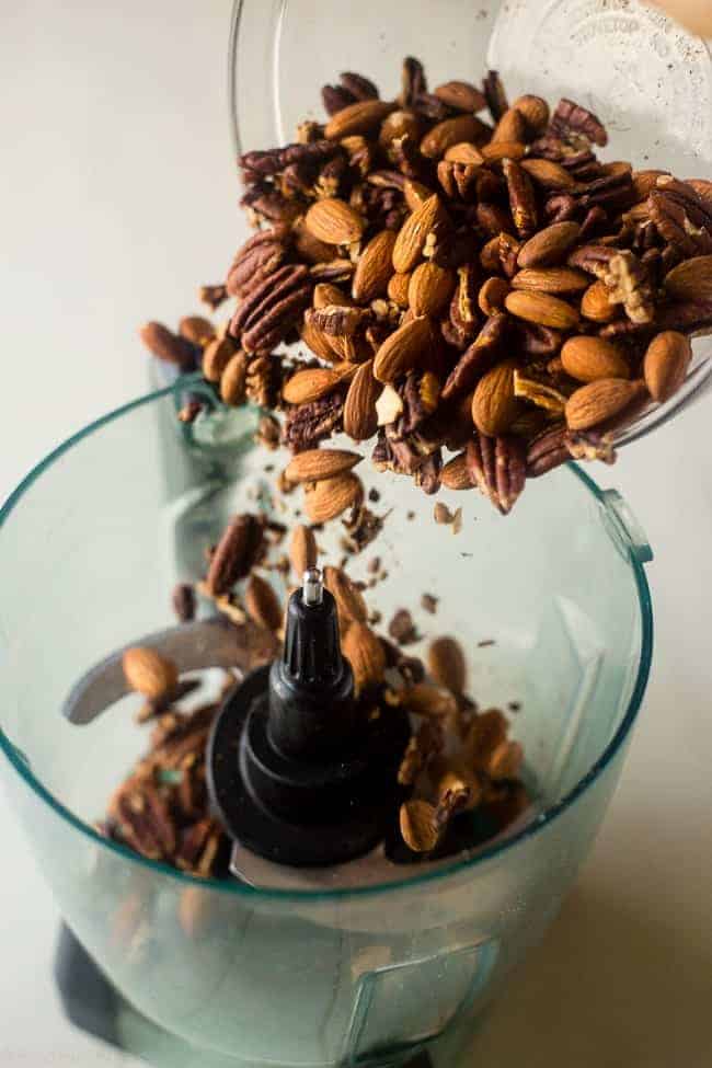 Cookie Dough Protein Almond Butter - This quick and easy homemade almond butter recipe tastes like cookie dough! You'll never know it's healthy, gluten free and packed with protein! | Foodfaithfitness.com | @FoodFaithFit
