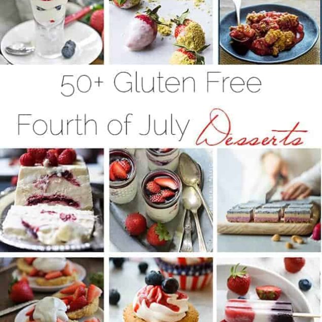 50+ Gluten Free Fourth of July Dessert Recipes - A collection of 50+ healthier, gluten free dessert recipes that are perfect for the 4th of July! | Foodfaithfitness.com | @FoodFaithFit