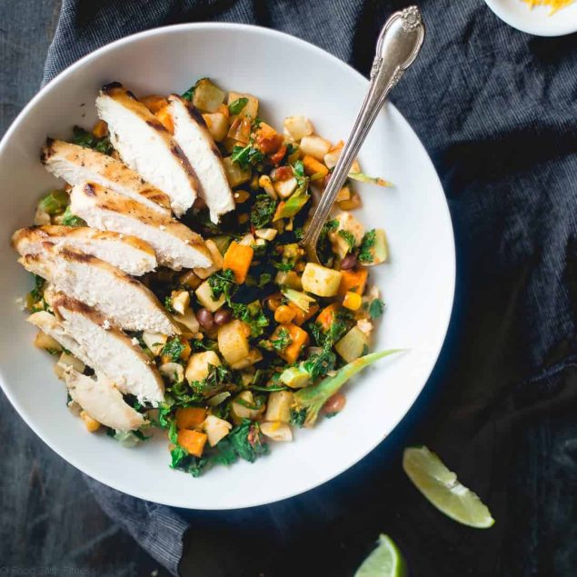 4 Ingredient Honey Lime Grilled Chicken - This easy honey lime chicken only uses 3 ingredients and is ready in 15 minutes! It's a healthy, protein packed and gluten free addition to your next dinner! | Foodfaithfitness.com | @FoodFaithFit