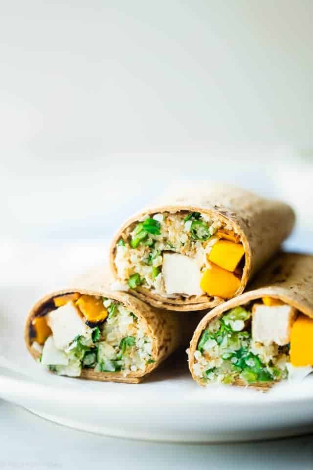 Grilled Mango Chicken Cauliflower Rice Wrap 