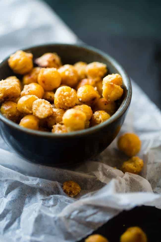 Vegan "Honey" Garlic Chickpea and Cauliflower Rice Wrap - This healthy wrap has an Asian flair with crunchy "honey" garlic roasted chickpeas and cauliflower rice! It's a quick and easy, portable and vegan friendly meal that's perfect for lunchboxes! | Foodfaithfitness.com | @FoodFaithFit