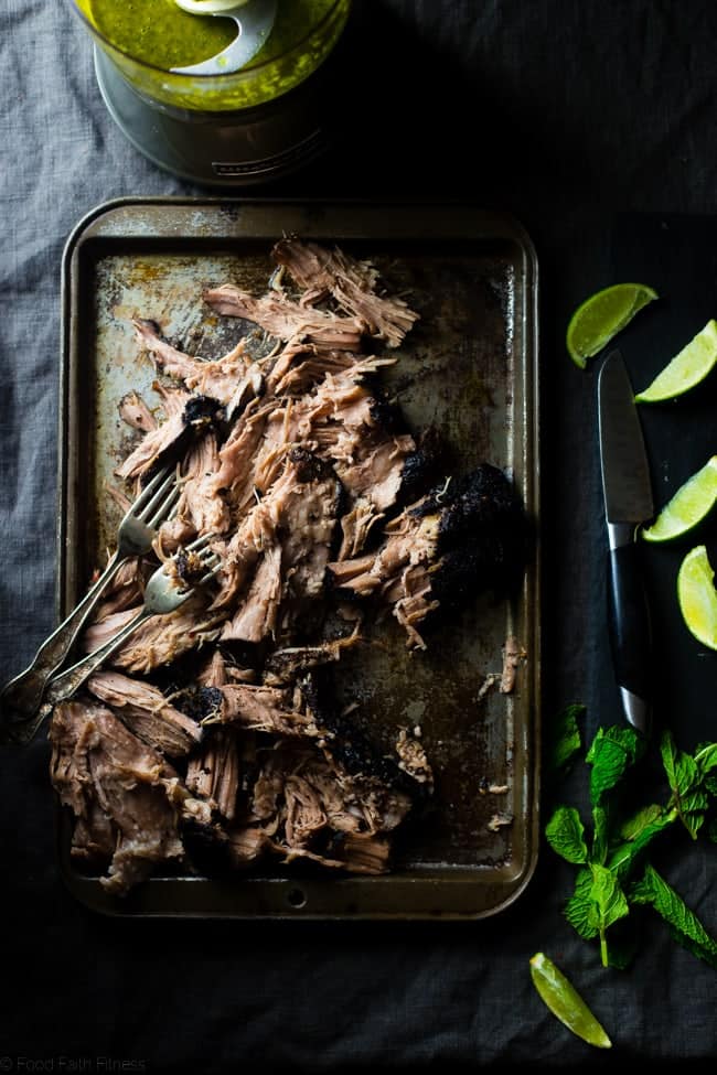 "Pho" Slow Cooker Pulled Pork Sandwiches - They have all the taste of the Vietnamese soup, but in a healthy, gluten free sandwich! They're the perfect, easy weeknight meal that the whole family will love! | Foodfaithfitness.com | @FoodFaithFit