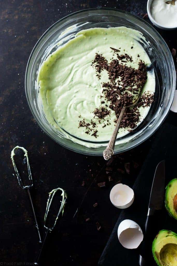 Mint Avocado Cheesecake Truffles - These low carb, protein-packed, creamy cheesecake truffles are covered in chocolate! They're a healthy, gluten free Christmas treat for only 90 calories! | Foodfaithfitness.com | @FoodFaithFit