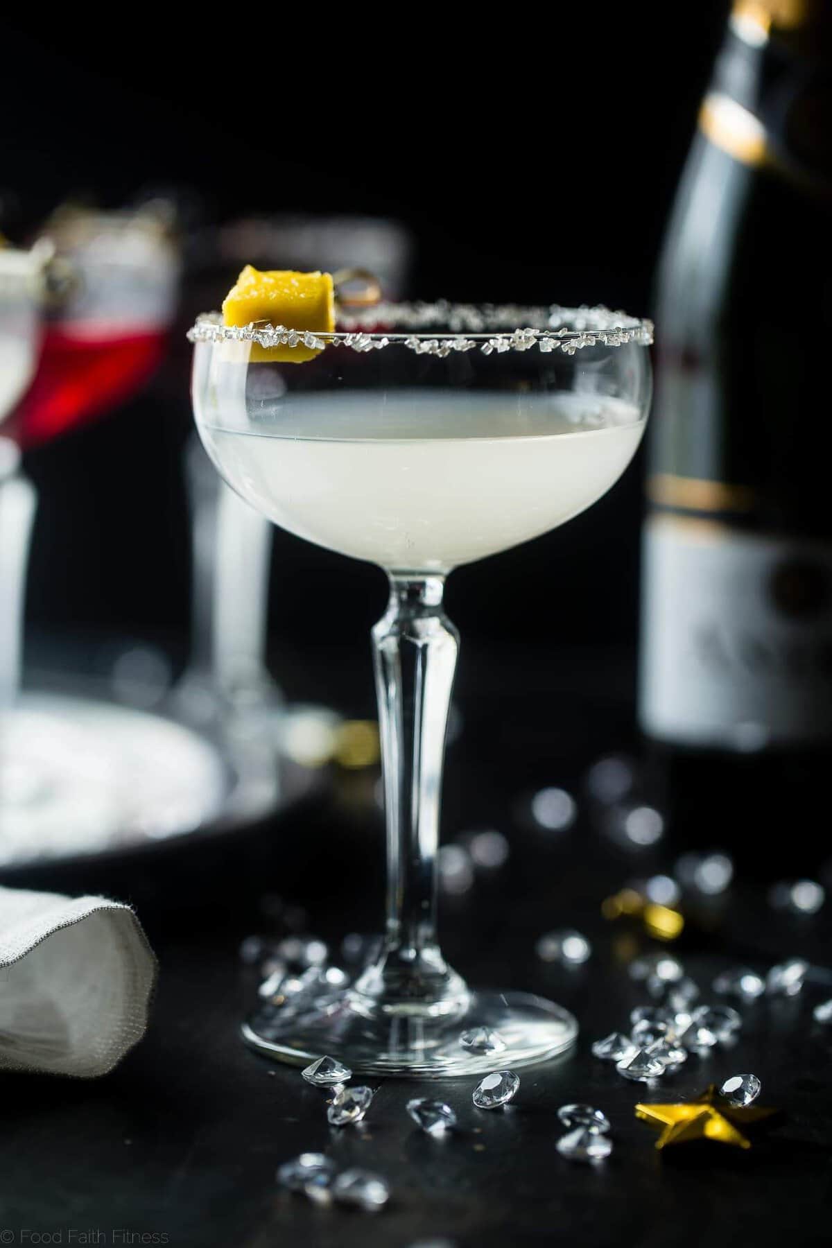 Healthy Blackberry-Raspberry and Mango-Coconut Champagne Cocktails