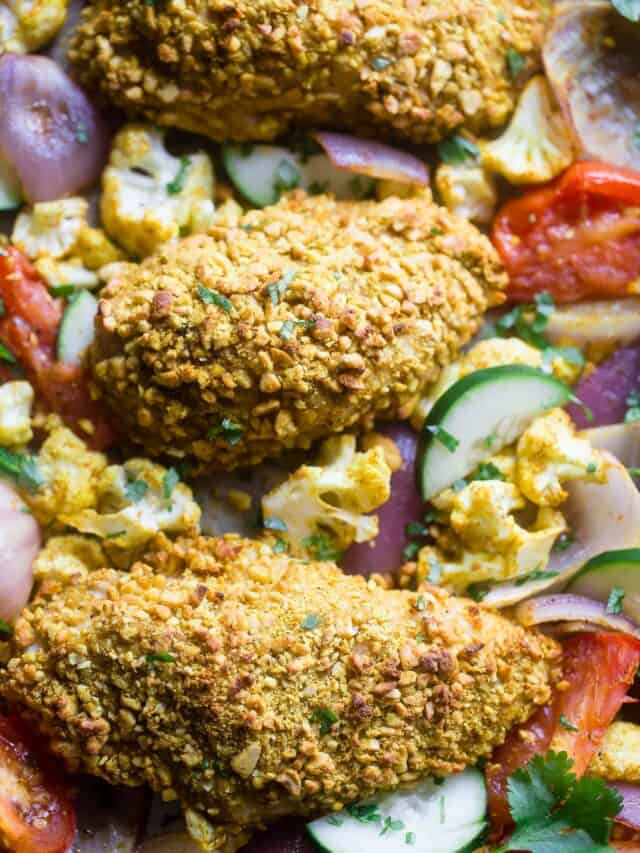 Healthy Cashew Chicken Sheet Pan Dinner