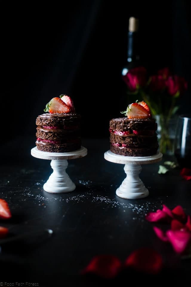 Strawberry Gluten-Free Chocolate Cake For Two