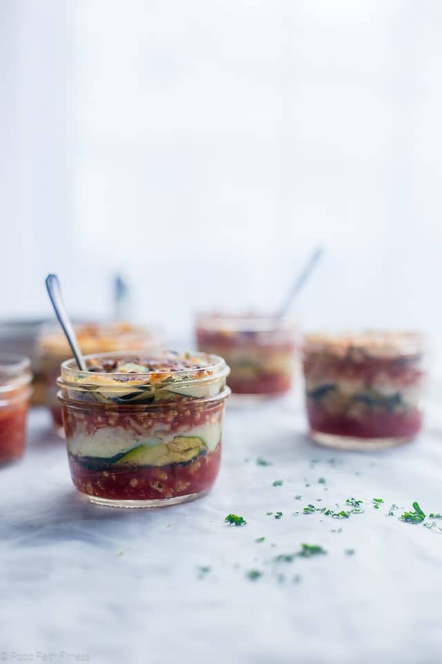 Mason Jar Zucchini Lasagna