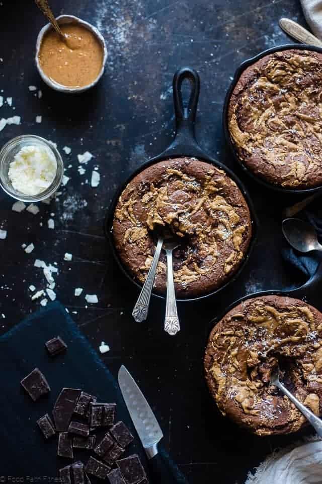Coconut-Almond Skillet Paleo Brownies