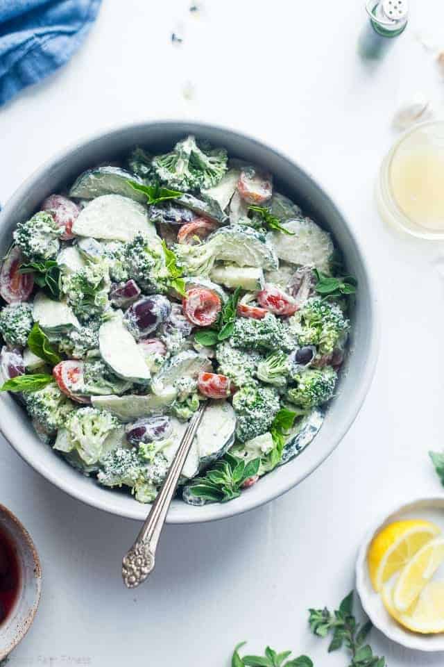 Greek Healthy Broccoli Salad
