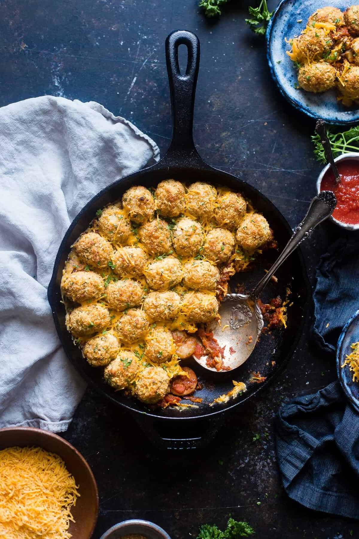 Cajun Cauliflower Tater Tot Casserole