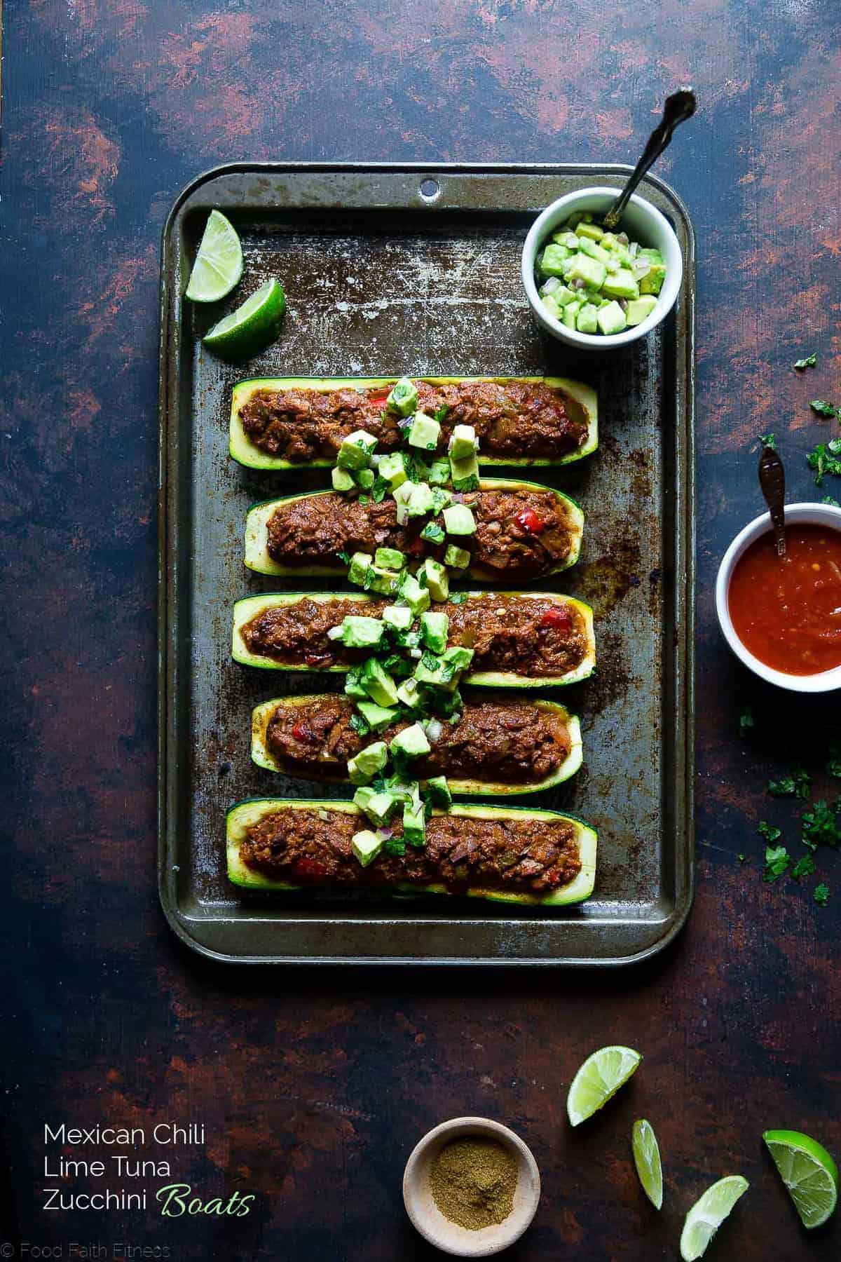 Mexican Tuna Zucchini Boats