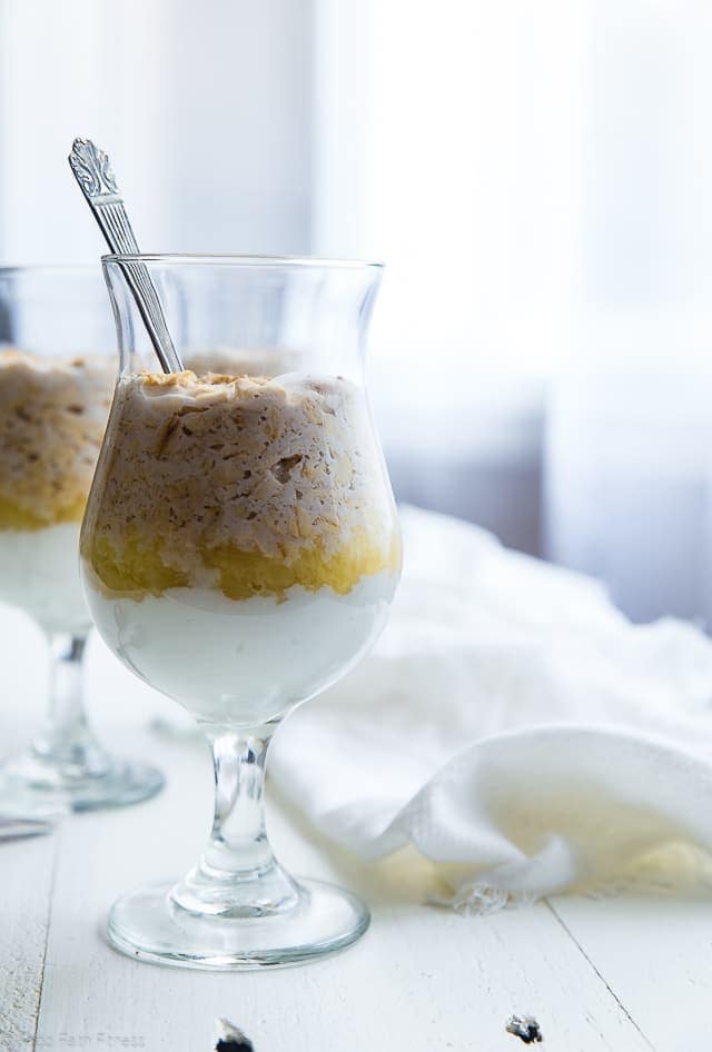 Healthy Piña Colada Overnight Oats