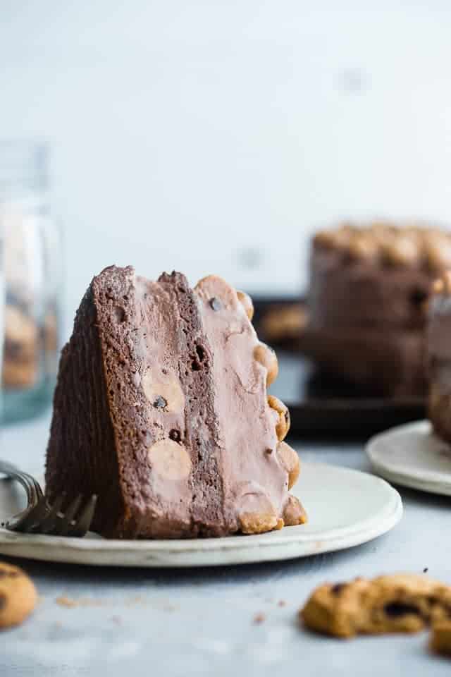 Chickpea Cookie Dough Homemade Ice Cream Cake