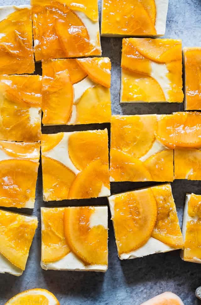 Creamsicle Vegan Cheesecake Bars
