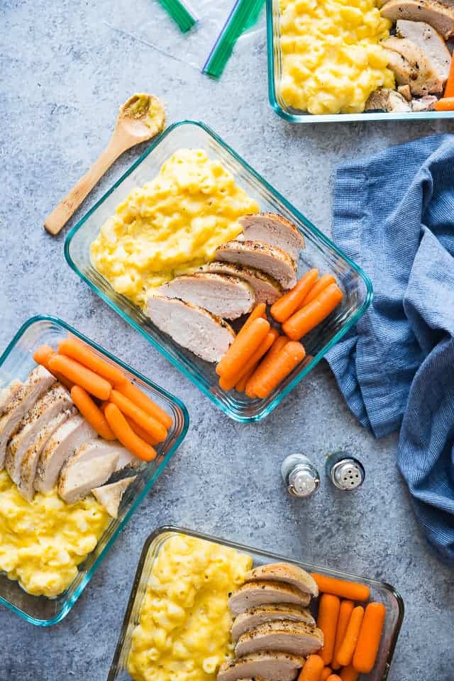 Hidden Veggie Healthy Mac and Cheese Meal Prep Bowls
