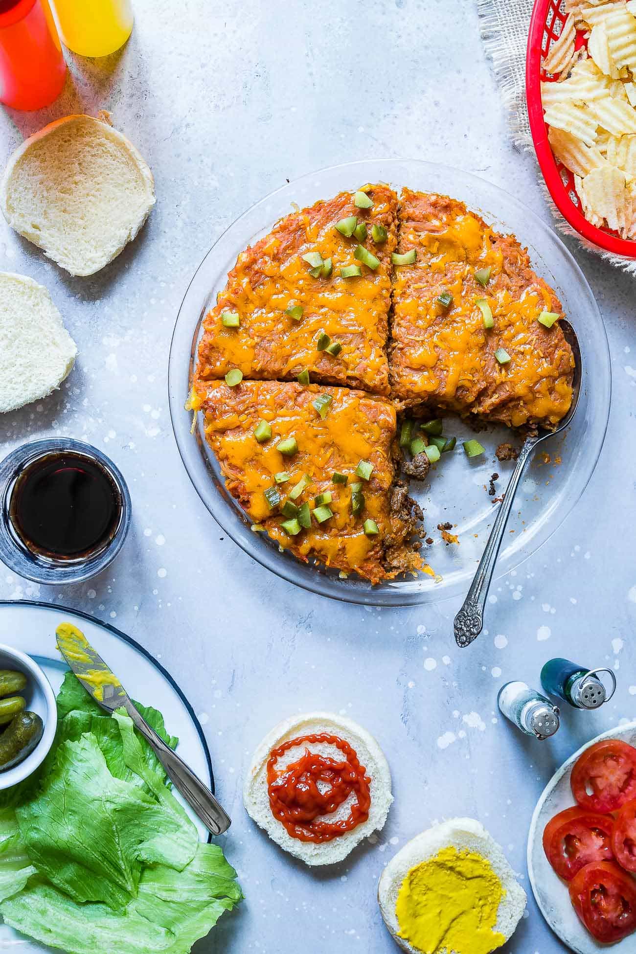 Low Carb Cheeseburger Spaghetti Squash Casserole - Healthy comfort food at it's best! All the cheeseburger taste without all the carbs! A healthy and gluten free, crowd-pleasing dinner that the whole family will love! | FoodFaithFitness.com | @FoodFaithFit