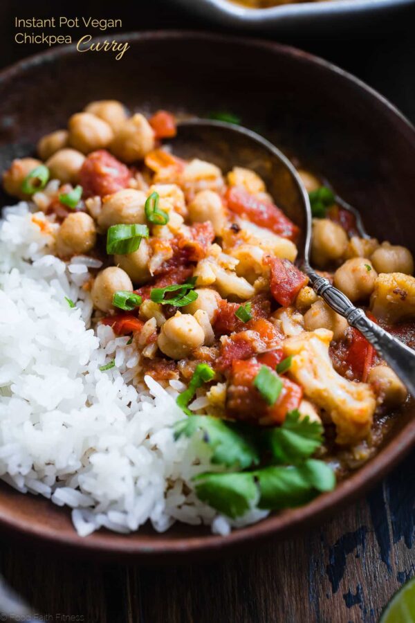 Easy Vegan Cauliflower Chickpea Curry | Food Faith Fitness