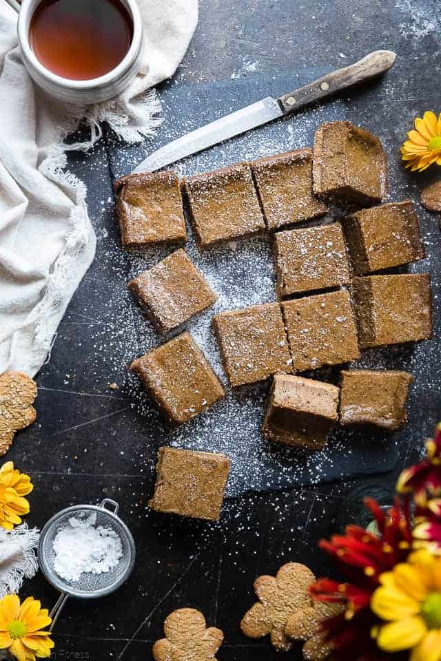 Gingerbread Dairy Free Paleo Cheesecake Bars