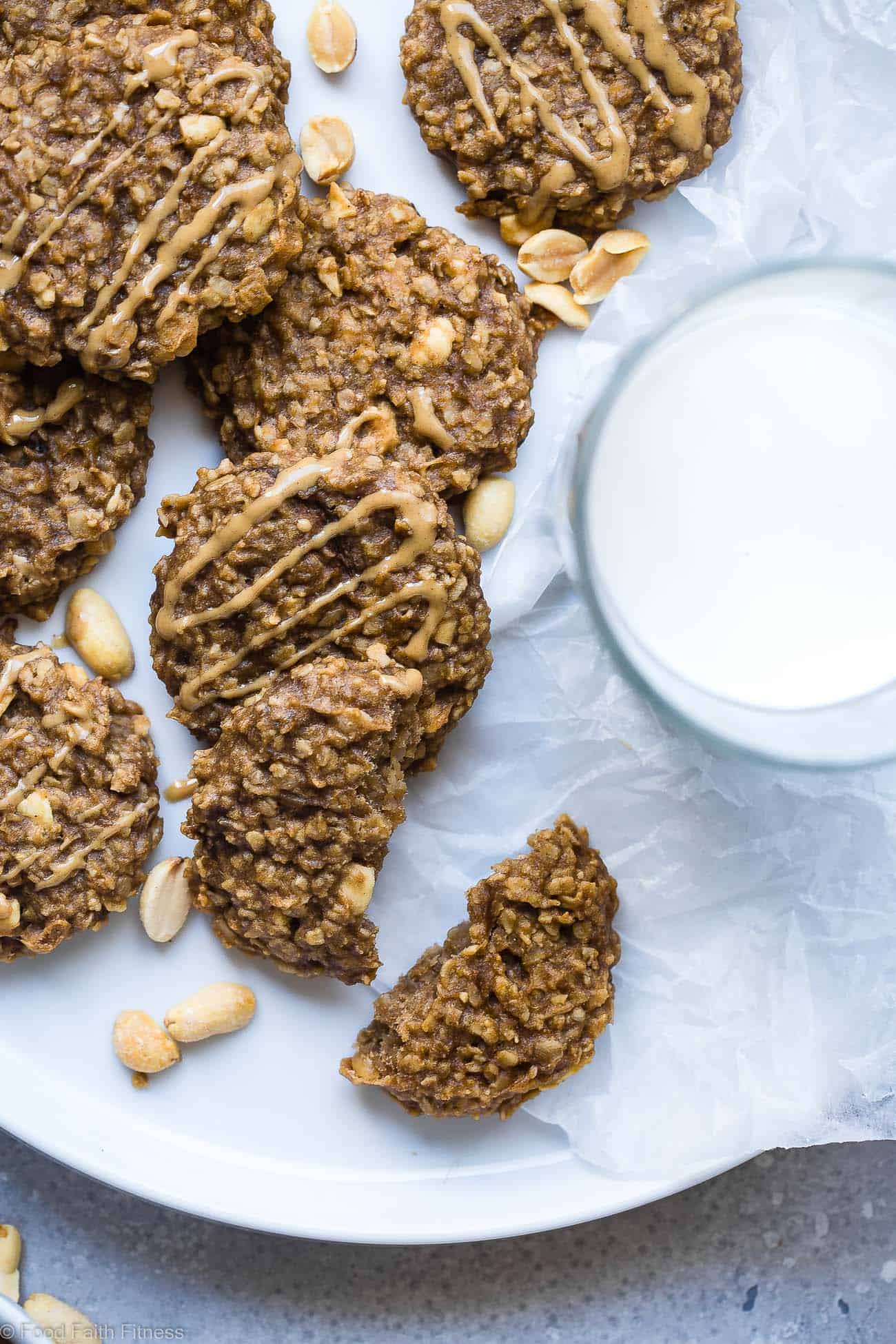 Easy Peanut Butter Oatmeal Banana Cookies