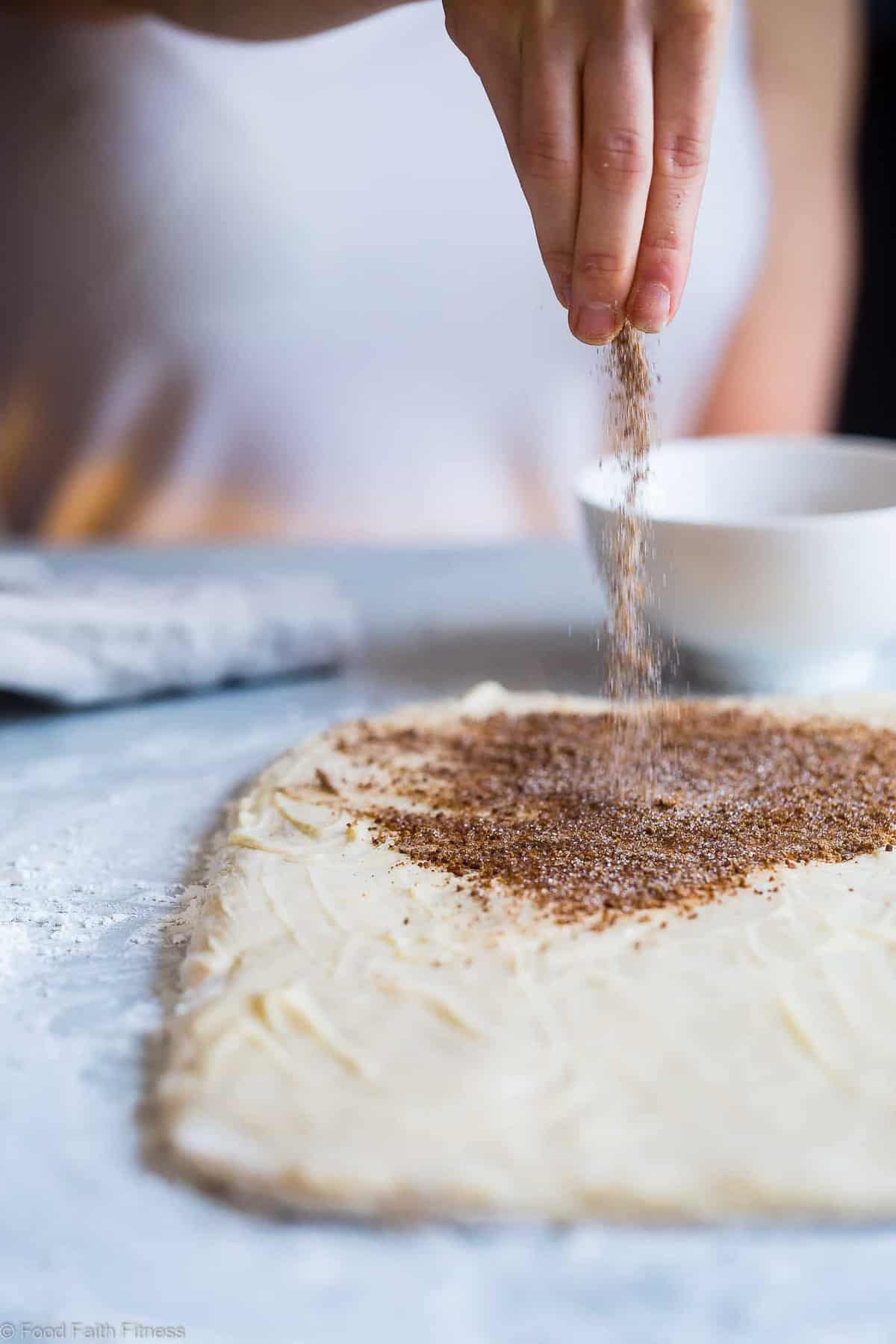 The BEST Easy Dairy Free Gluten Free Vegan Cinnamon Rolls - You will never believe that these Cinnamon Rolls are better for you, gluten free/dairy free/egg free and under 200 calories! Soft, tender and perfectly sweet and spicy! | #Foodfaithfitness | #Glutenfree #Healthy #Vegan #DairyFree #EggFree
