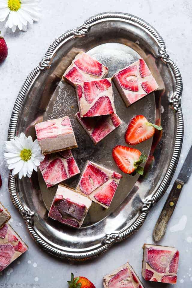 Gluten-Free, Paleo Strawberry No-Bake Lemon Bars